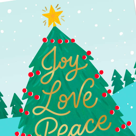 Joy, Love, Peace, Happiness Video Greeting Christmas Card, , large image number 4