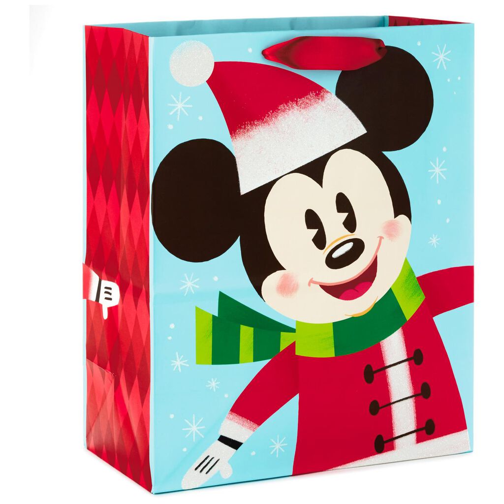 Disney Mickey Mouse In Santa Hat Large Christmas Gift Bag 13 Disney Mickey Mouse In Santa Hat Large Christmas Gift Bag