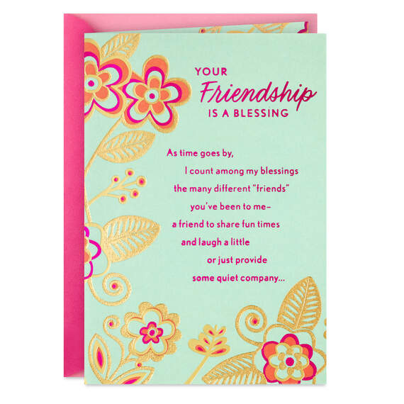 Your Friendship Is a Blessing Birthday Card