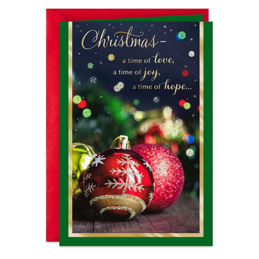 Joy, Love, Hope Christmas Card, 