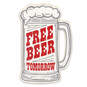 Open Road Garage Free Beer Tomorrow Wood Quote Sign, , large image number 1