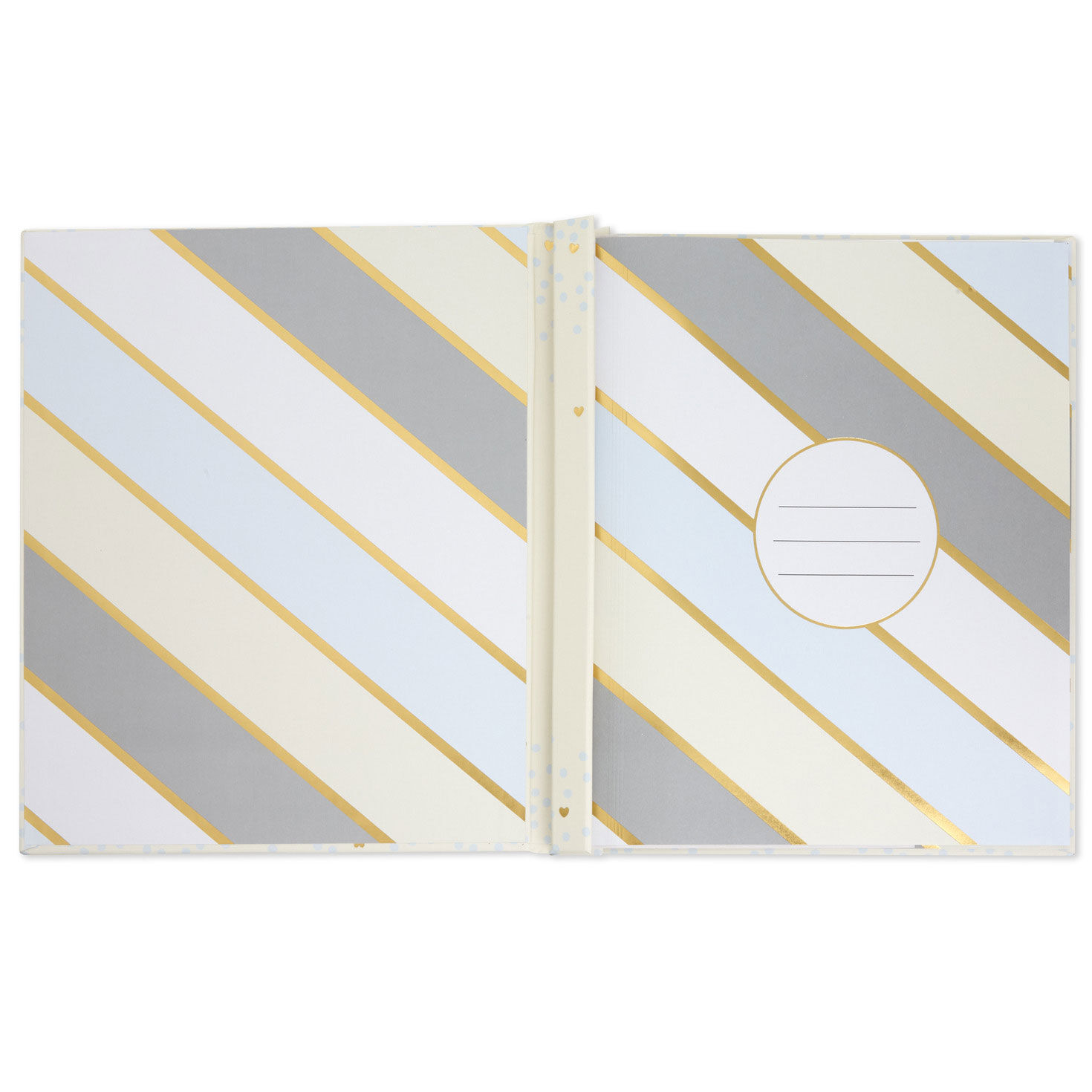 Postbound White Wedding Photo Album With Hearts inside spread image number 3