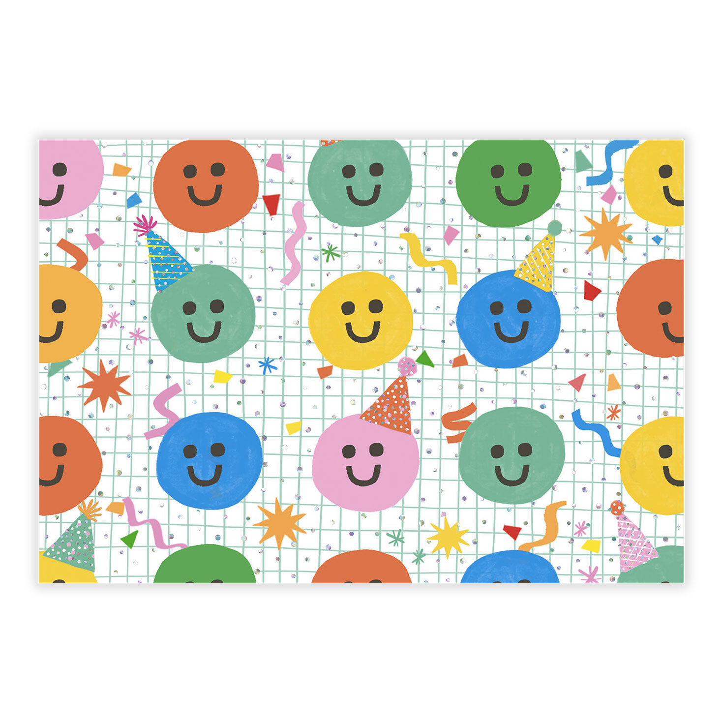 Colorful Smiley Faces Birthday eCard, , large image number 2