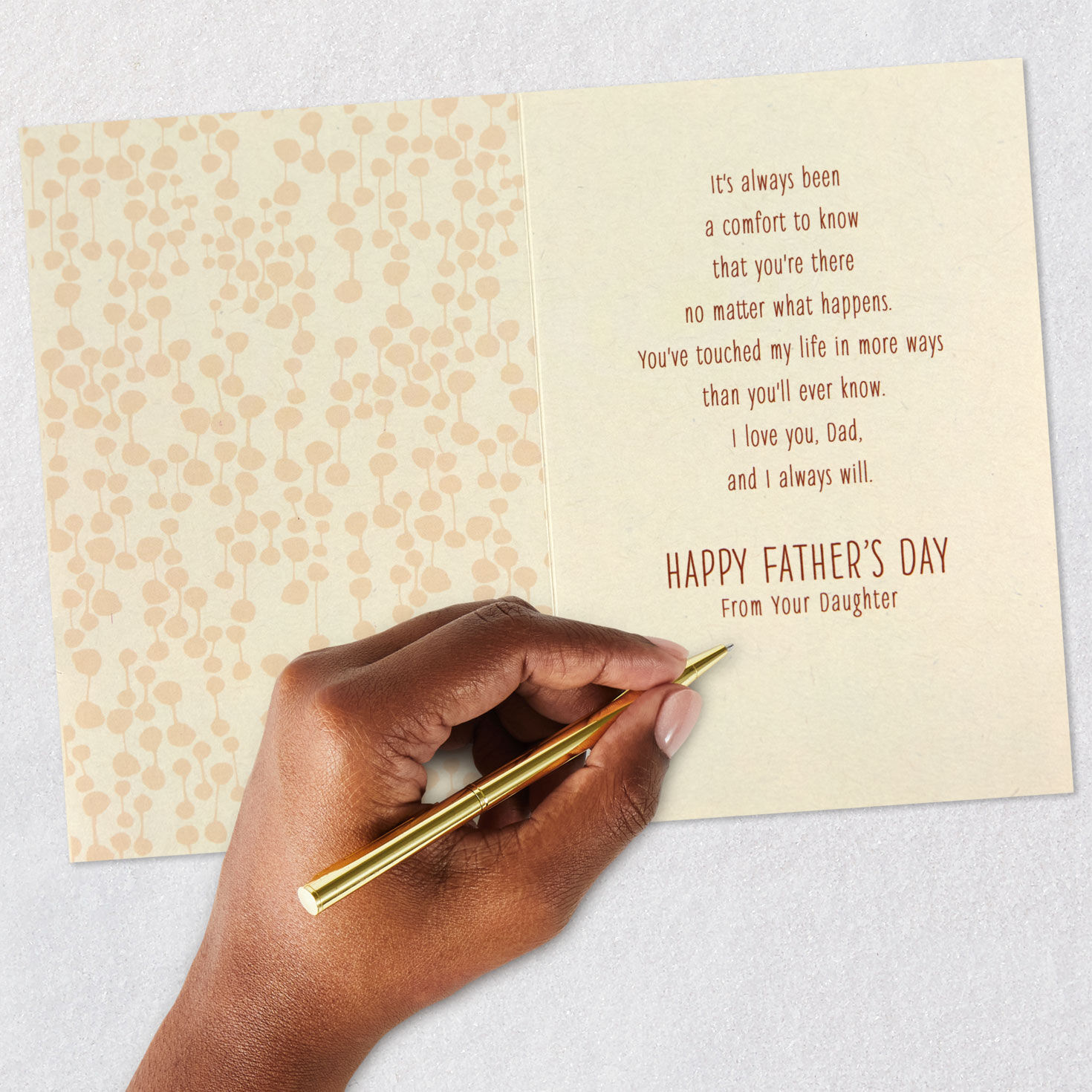 Baker's Twine Bow Dad Father's Day Card From Daughter Signing card image number 6