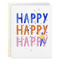 Happy Happy Happy Birthday Card, , large image number 1