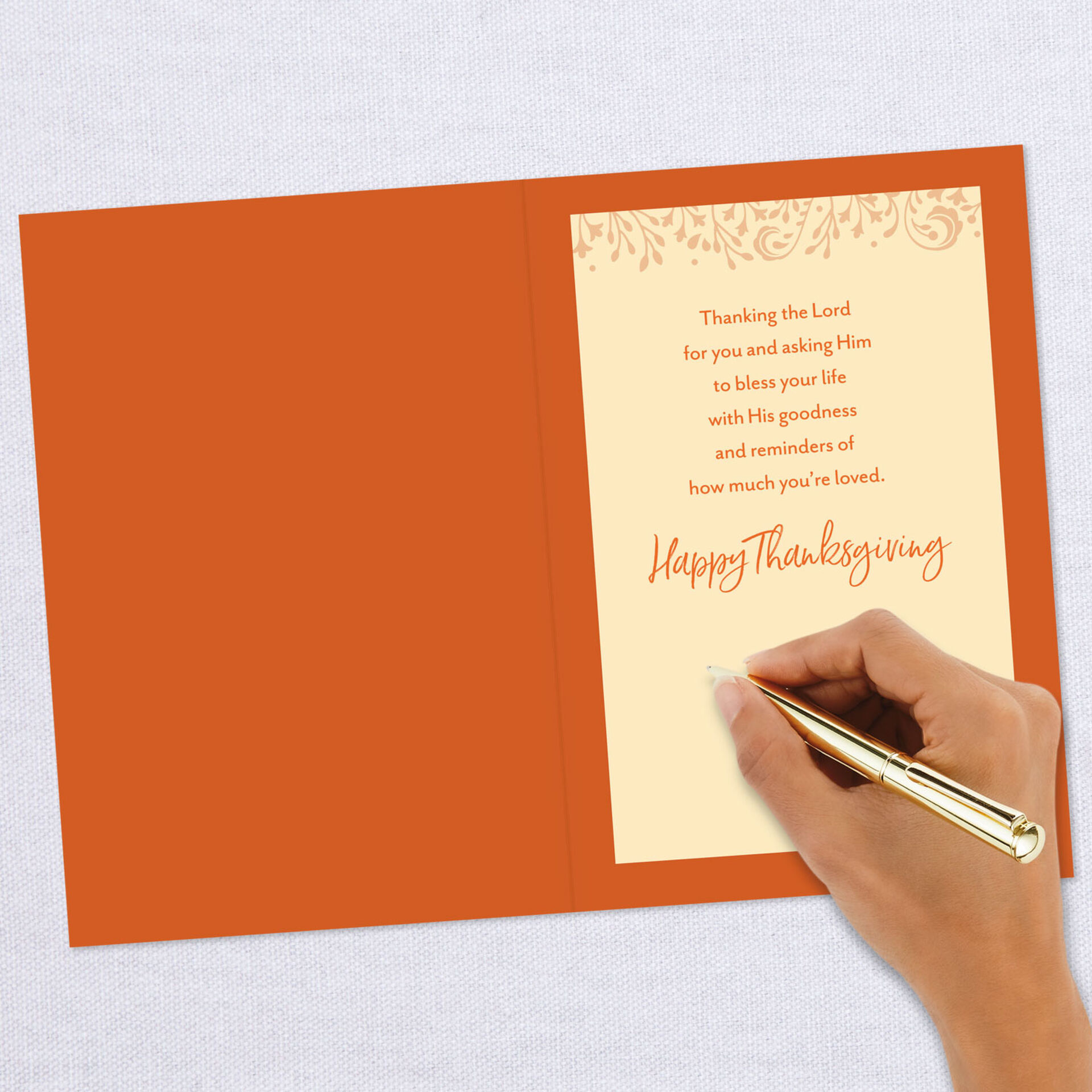 Thanking the Lord for You Religious Thanksgiving Card Greeting Cards