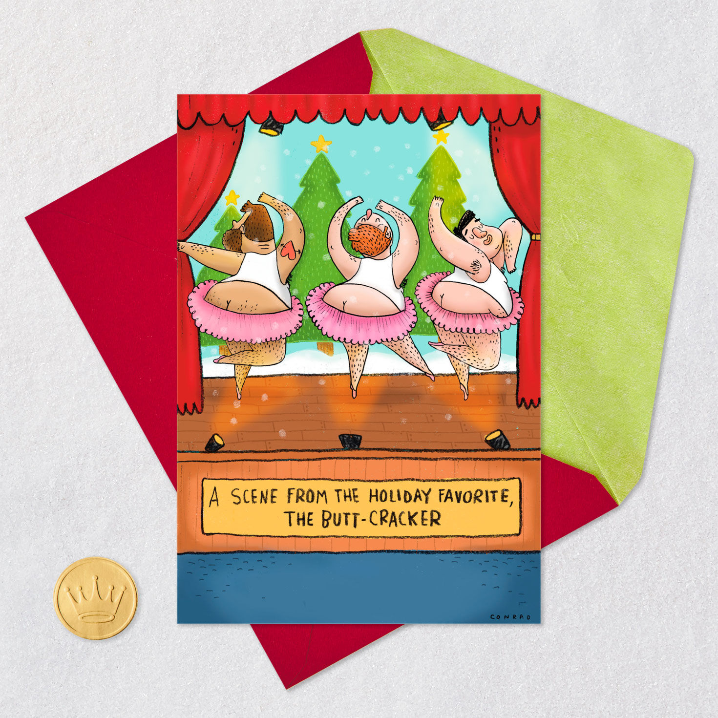 Butt-Cracker Holiday Dance Funny Christmas Card for only USD 3.99 | Hallmark