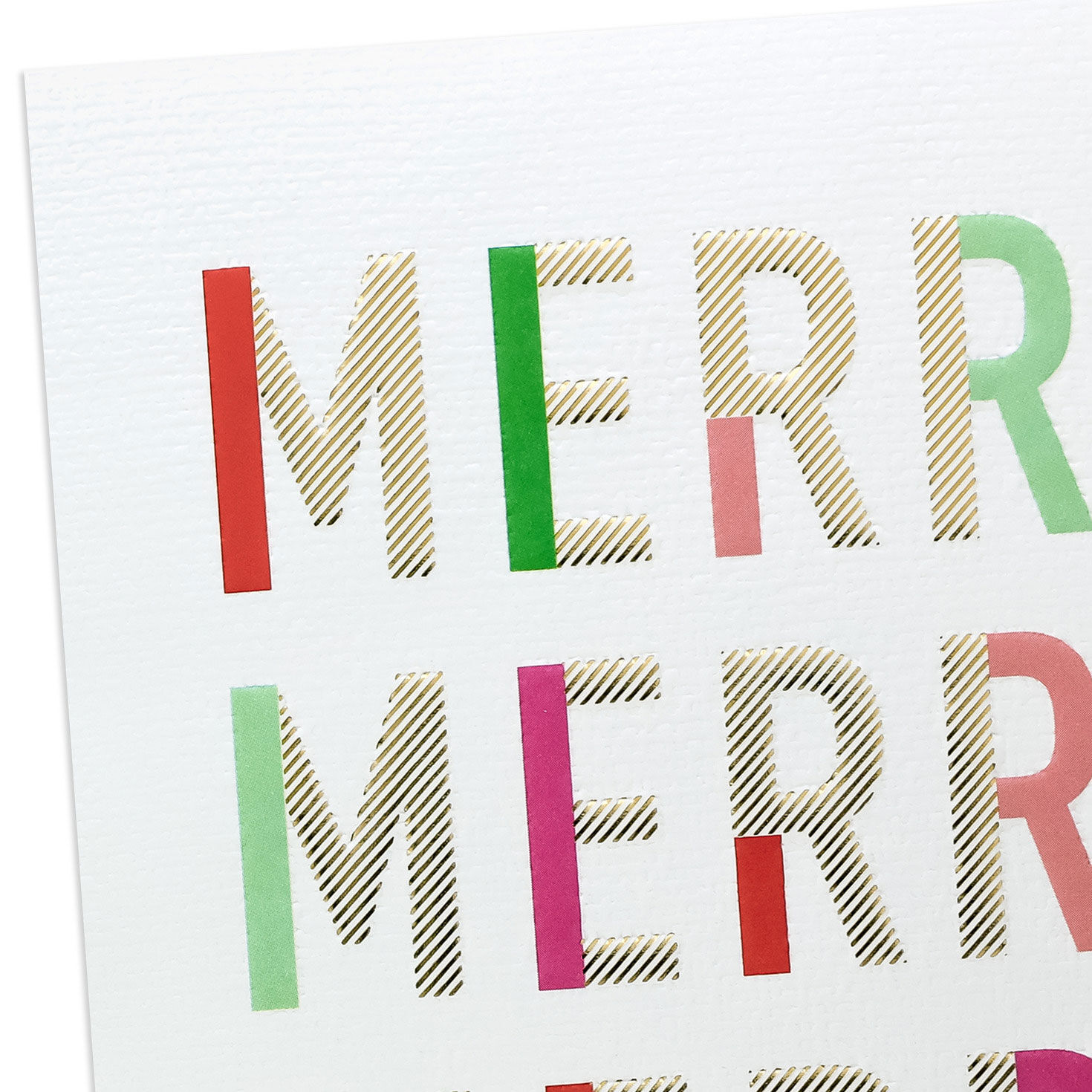 Colorful Foil Lettering Boxed Christmas Cards Cover Detail image number 4
