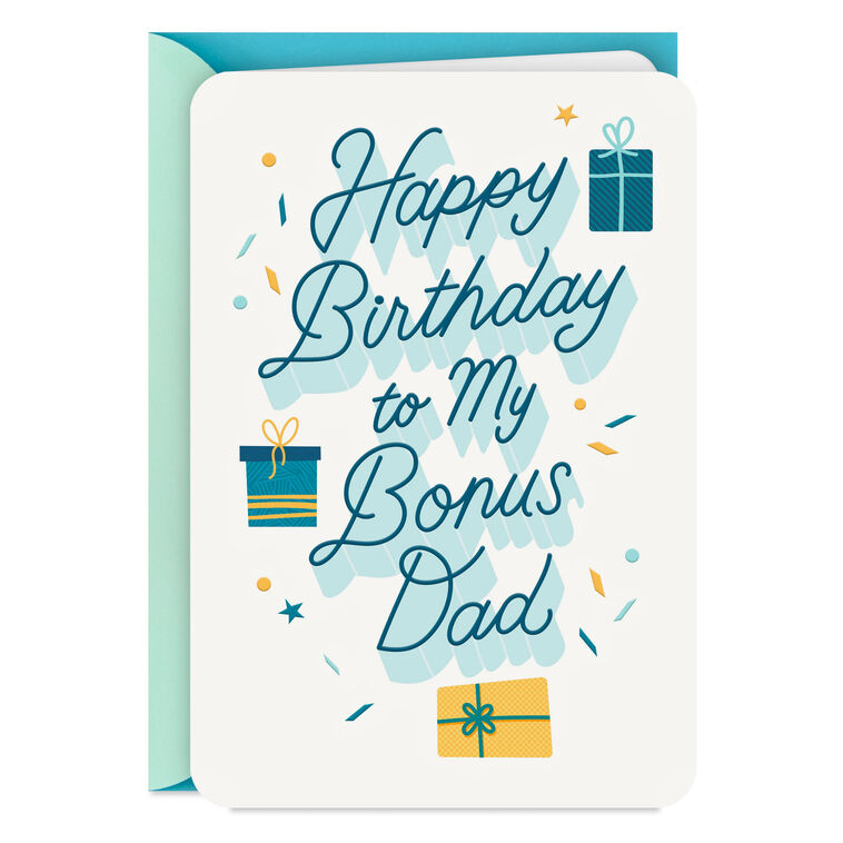 A Good Man and Great Role Model Birthday Card for Bonus Dad