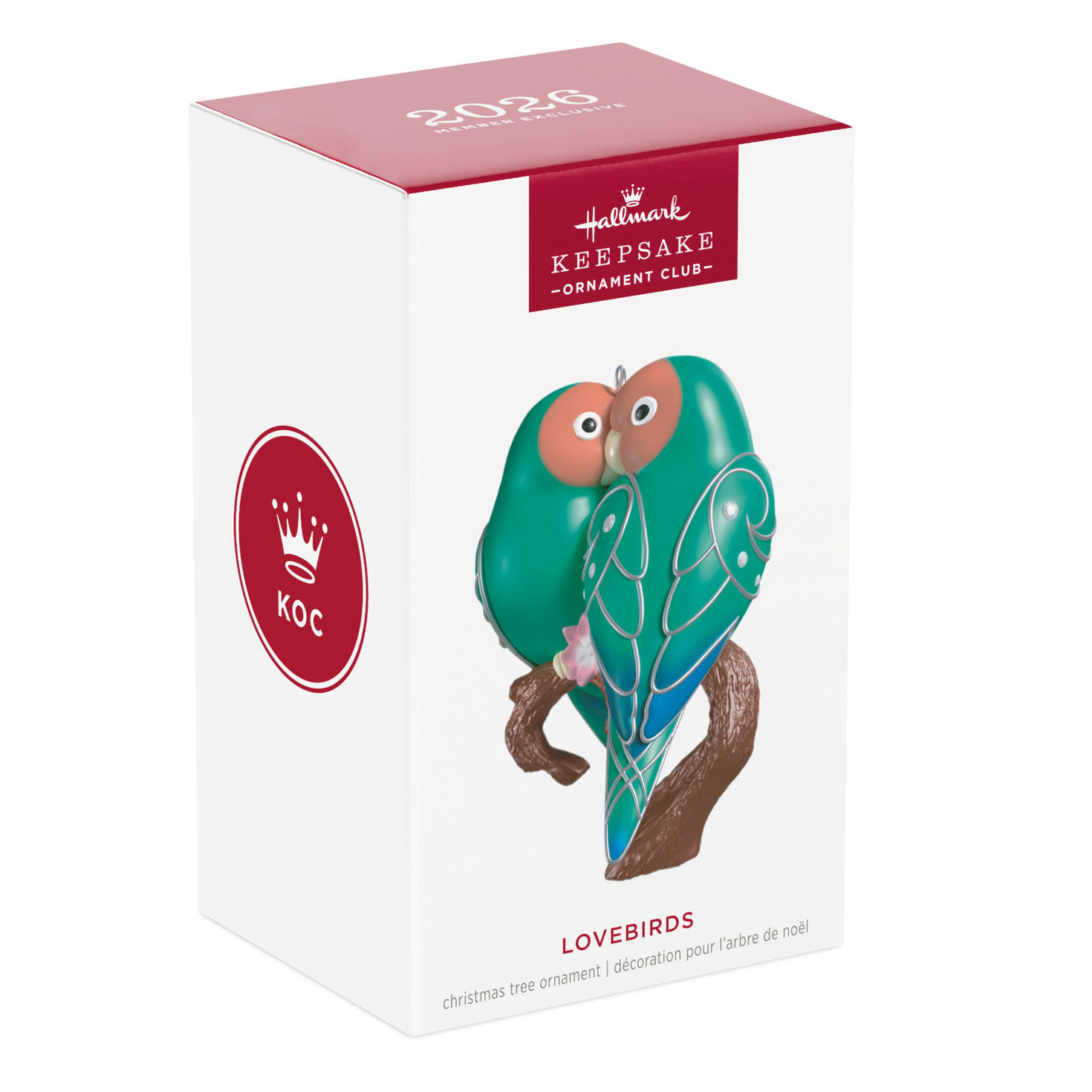 Pair of Green and Orange Birds Keepsake Ornament package front image number 7