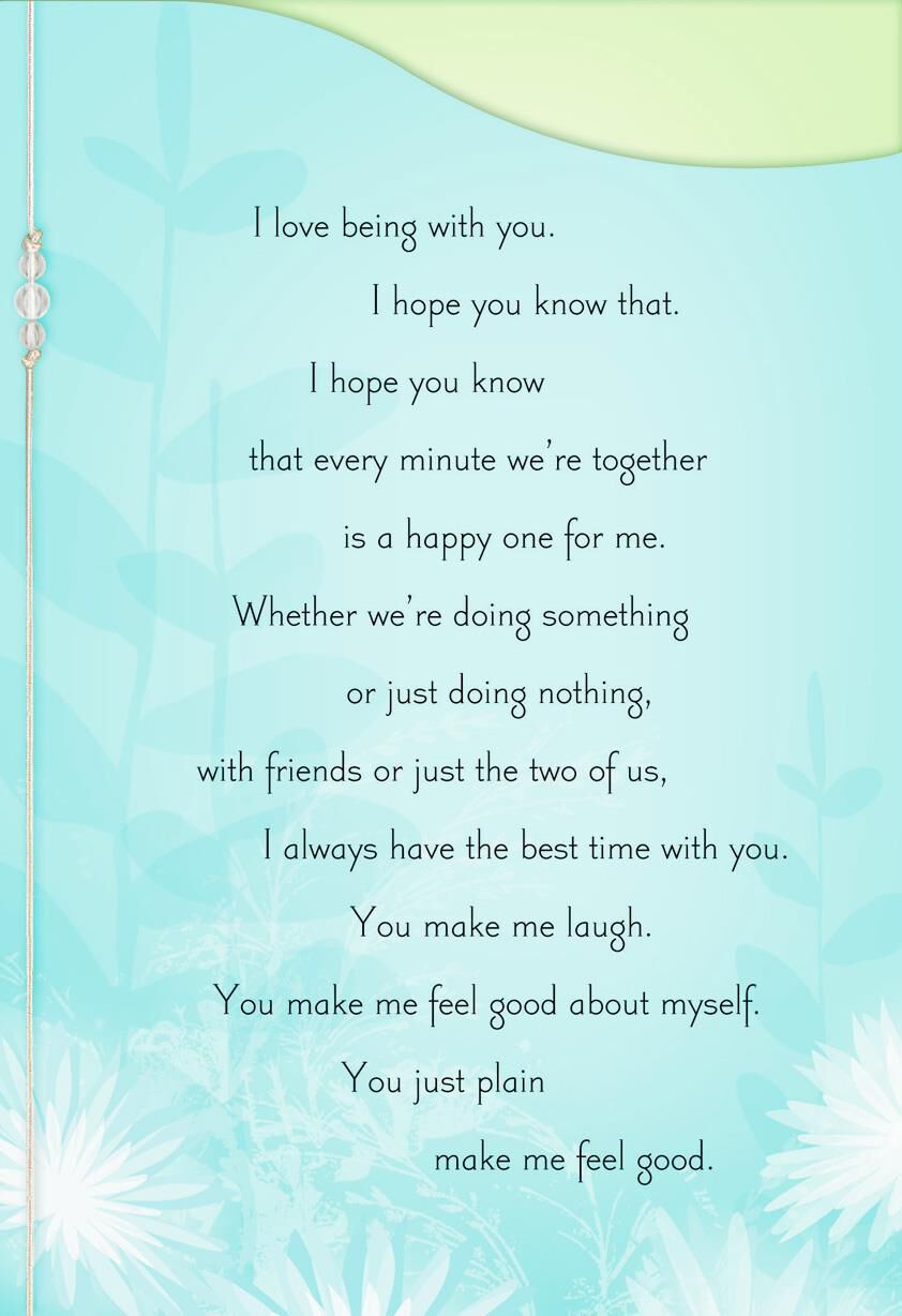 I Love Being With You Love Card