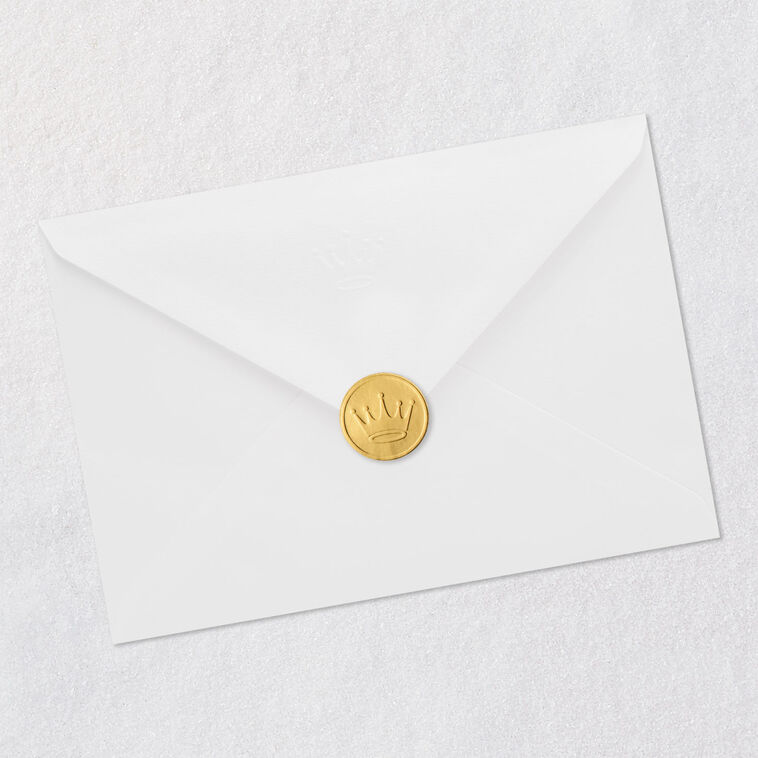 Mountain Landscape Husband Christmas Card Envelope Back with Seal image number 9