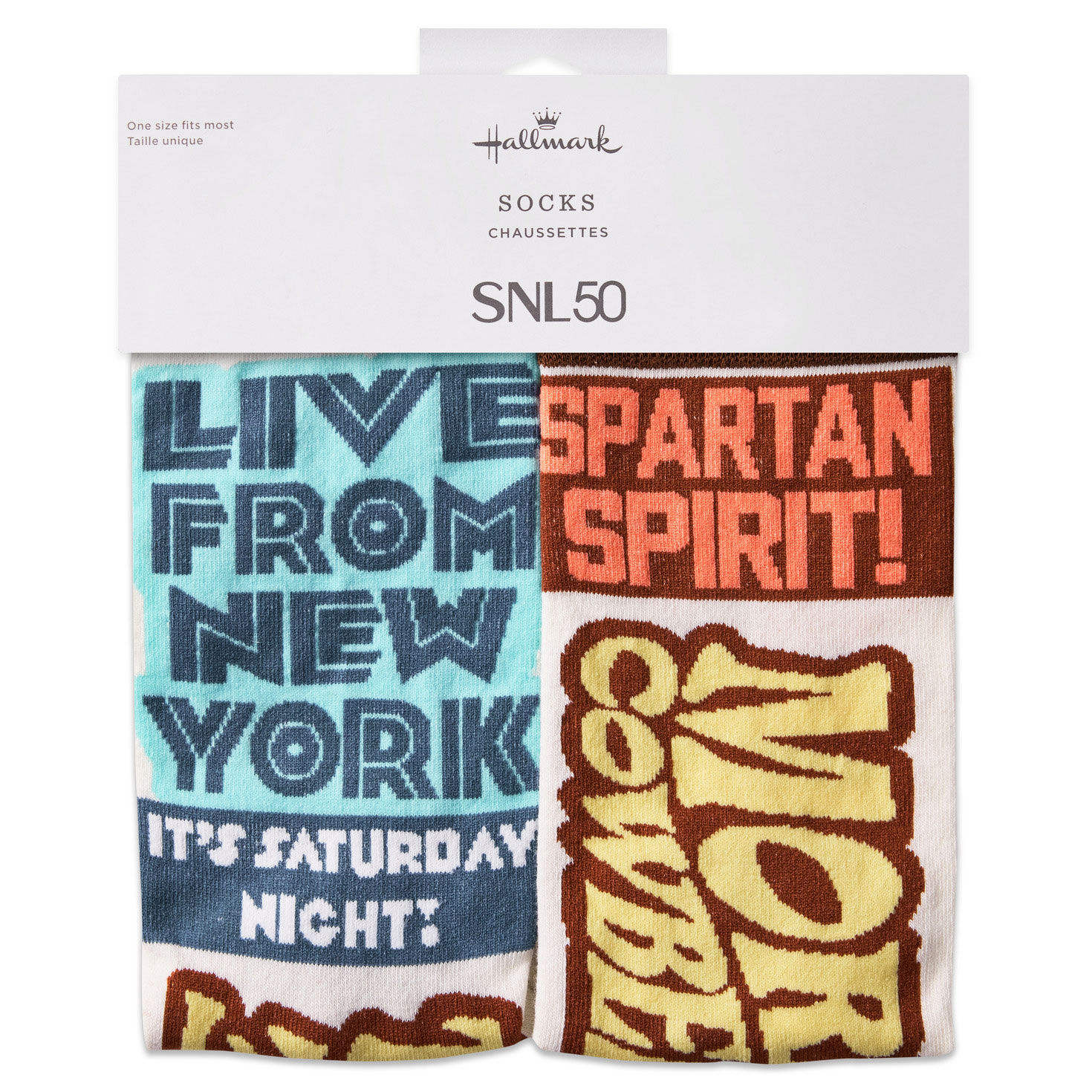 SNL Live From New York Novelty Crew Socks package front image number 6
