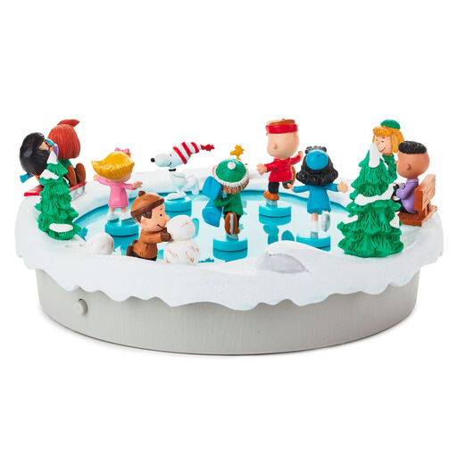 Peanuts® Gang Ice Skating Musical Tabletop Figurine With Motion, 10x4.5, 