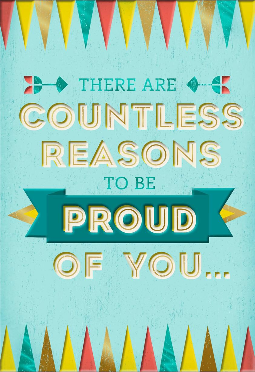 Countless Reasons to Be Proud Congratulations Card
