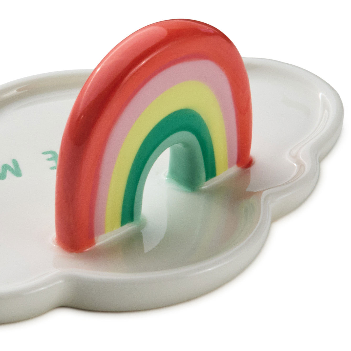 Cloud-Shaped Figurine With Sculpted Rainbow closeup view image number 4