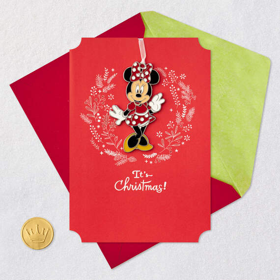 Disney Minnie Mouse Merry Wonderful Christmas Card With Ornament, , large image number 6