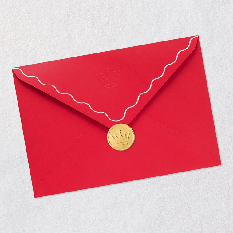 Elegant Pink Bow on Red Christmas Card Envelope Back with Seal image number 8