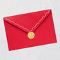 Elegant Pink Bow on Red Christmas Card Envelope Back with Seal image number 8