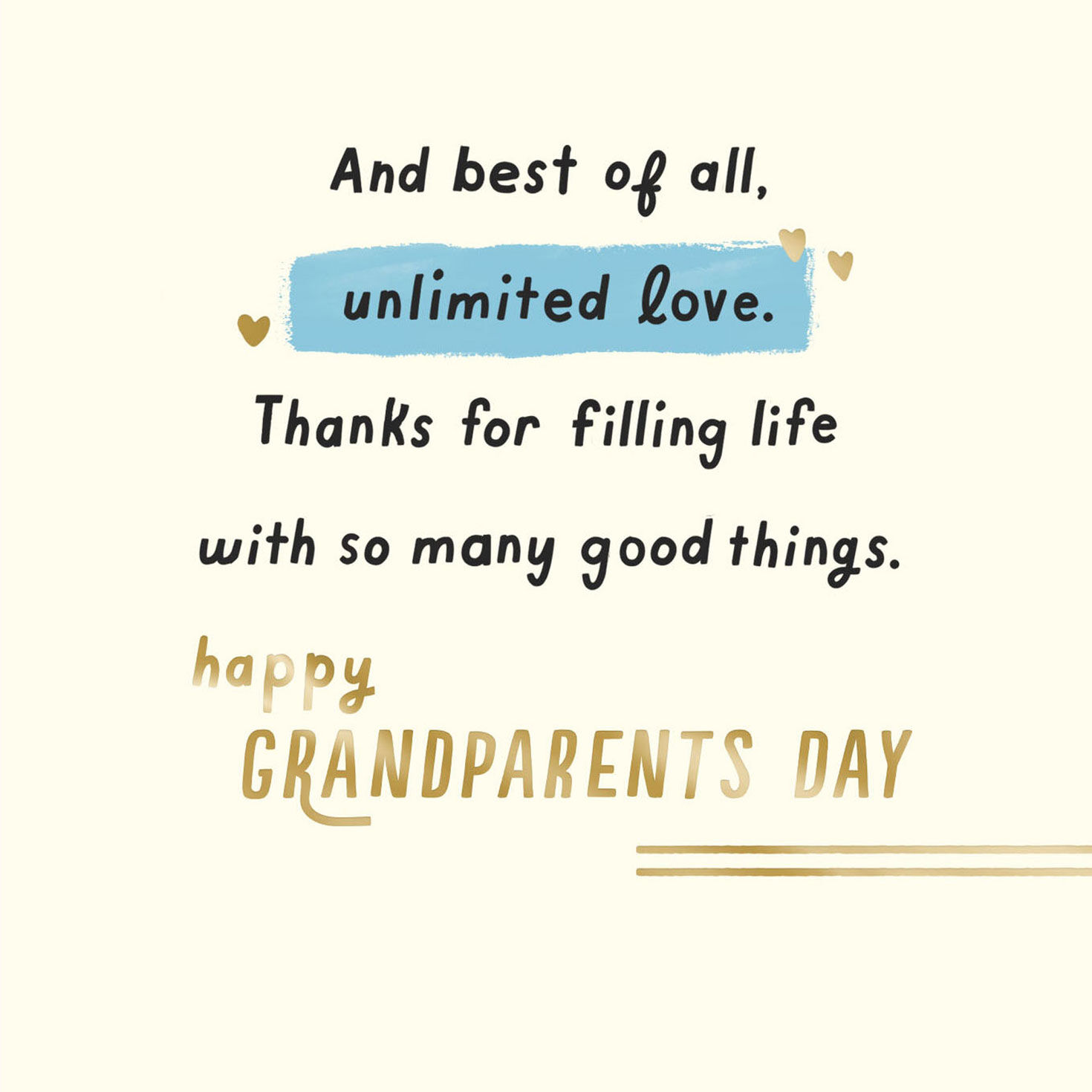 Hearts and Stripes Grandparents Day Card SENTIMENT image number 2