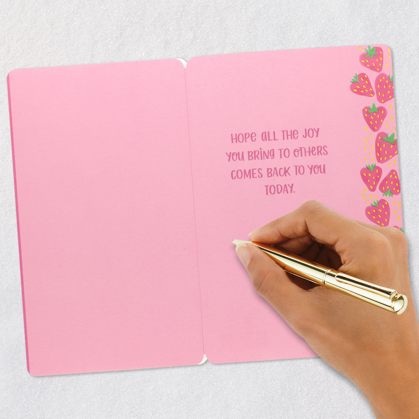 Pink My Melody Berry Birthday Card signing card image number 6