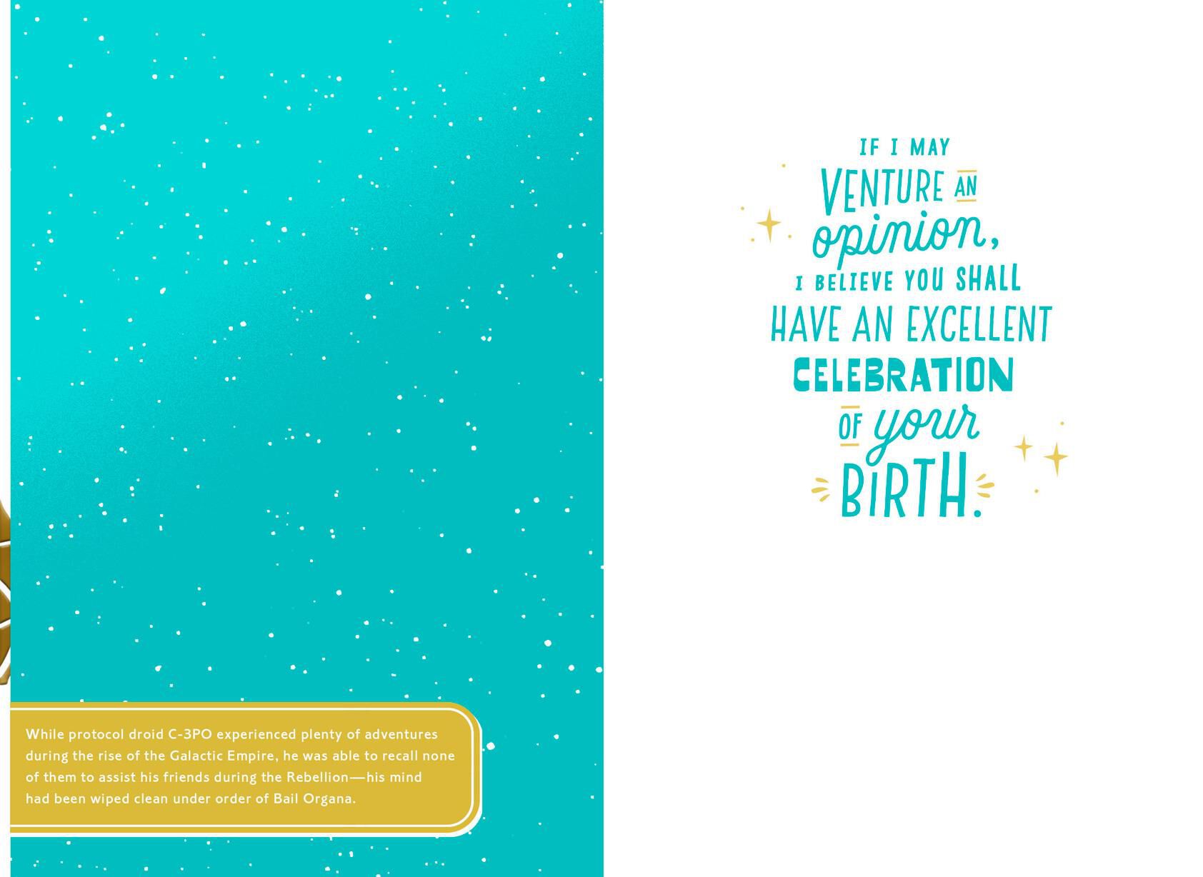Star Wars™ C-3PO™ Quite Clever Birthday Card