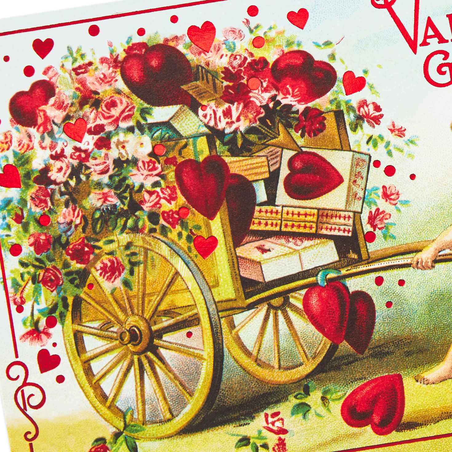 Vintage Cupid Valentine's Day Card Pack Card Front Detail image number 4