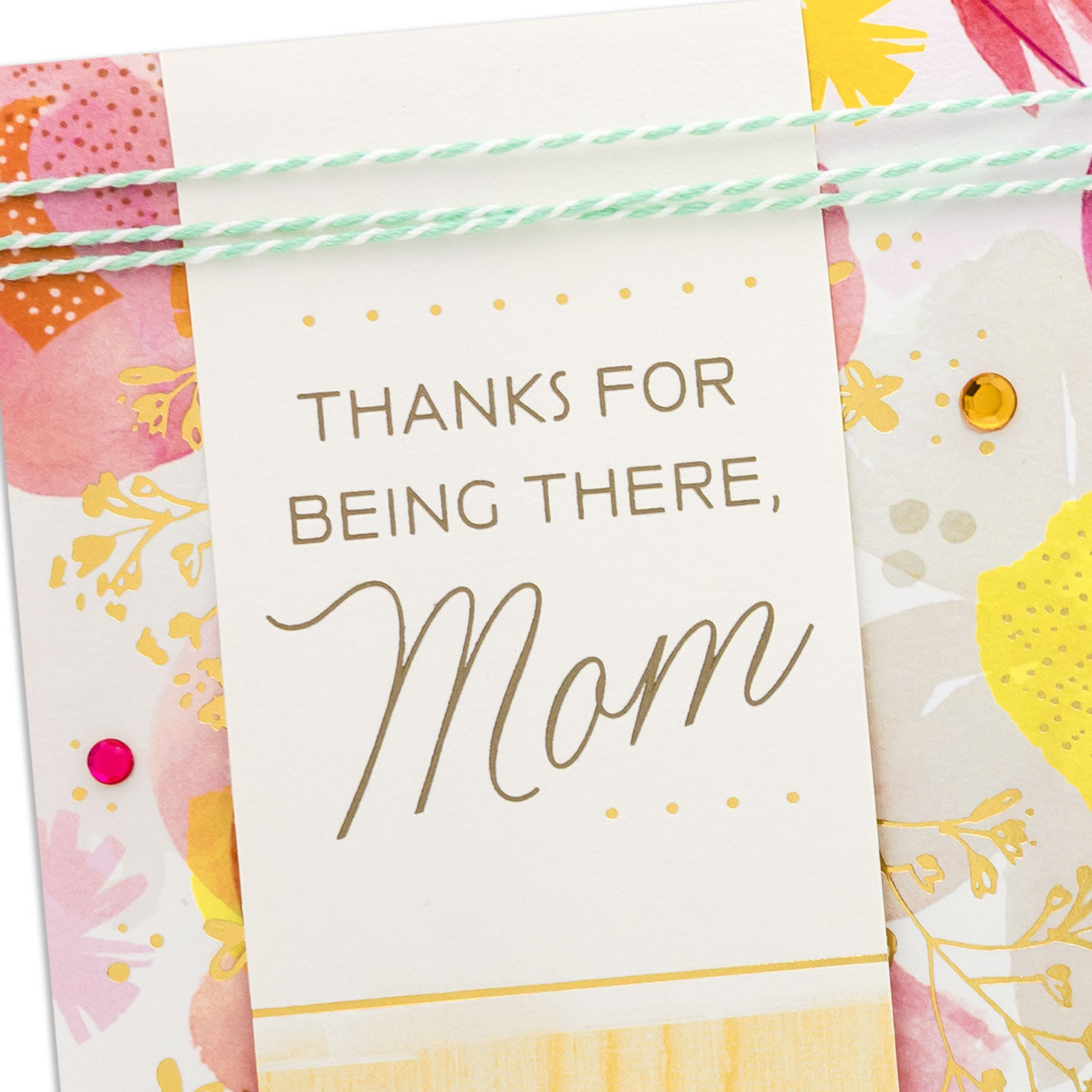 Banner and Flowers Mom Mother's Day Card From Daughter Card Front Detail image number 5