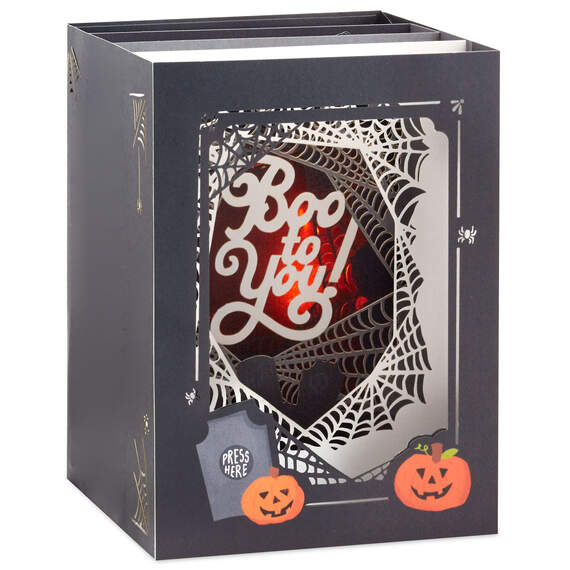 Boo to You Musical 3D Pop-Up Halloween Card With Light, , large image number 2
