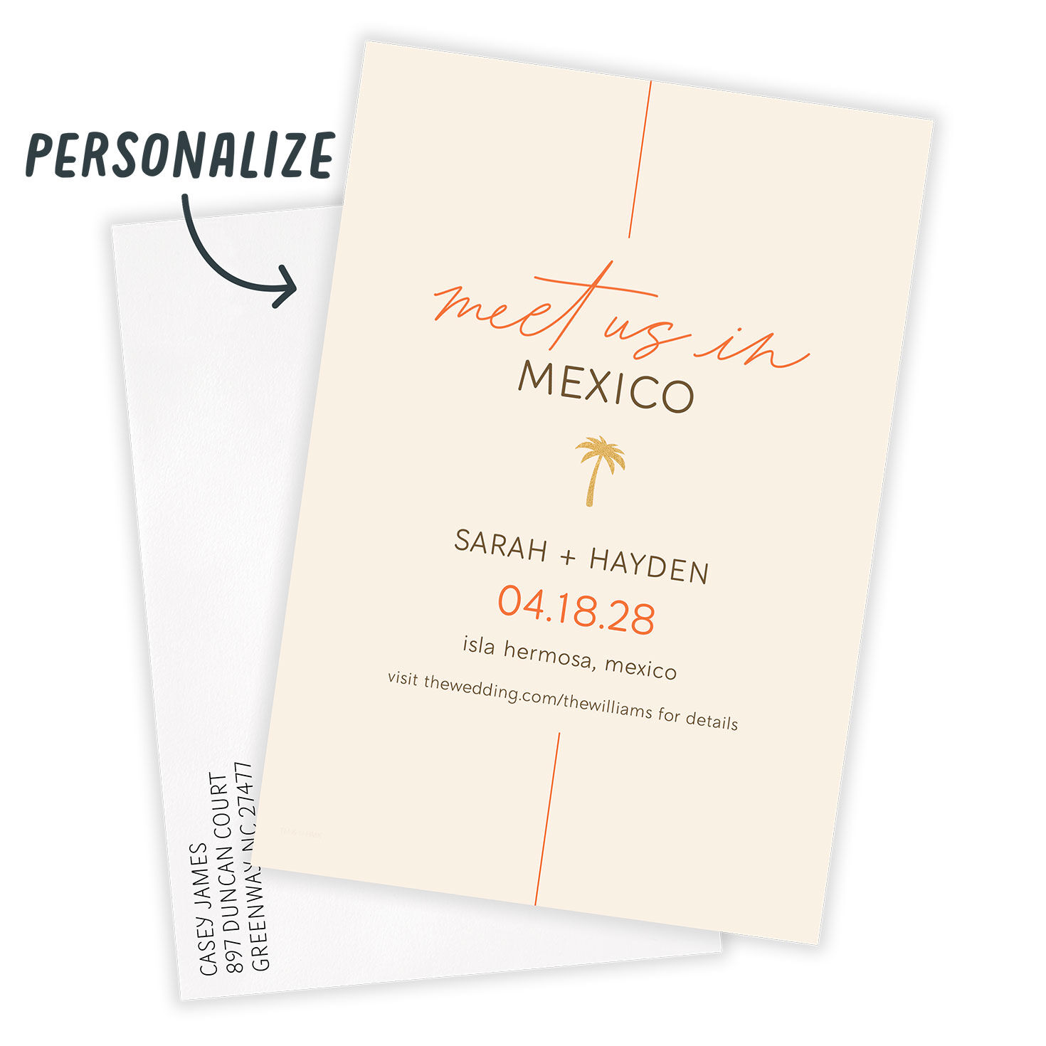 Destination Wedding Palm Tree Save the Date, , large image number 2