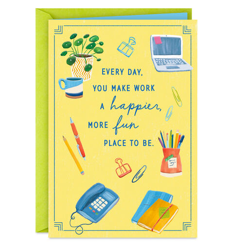 Lucky to Work With You Card for Coworker, 