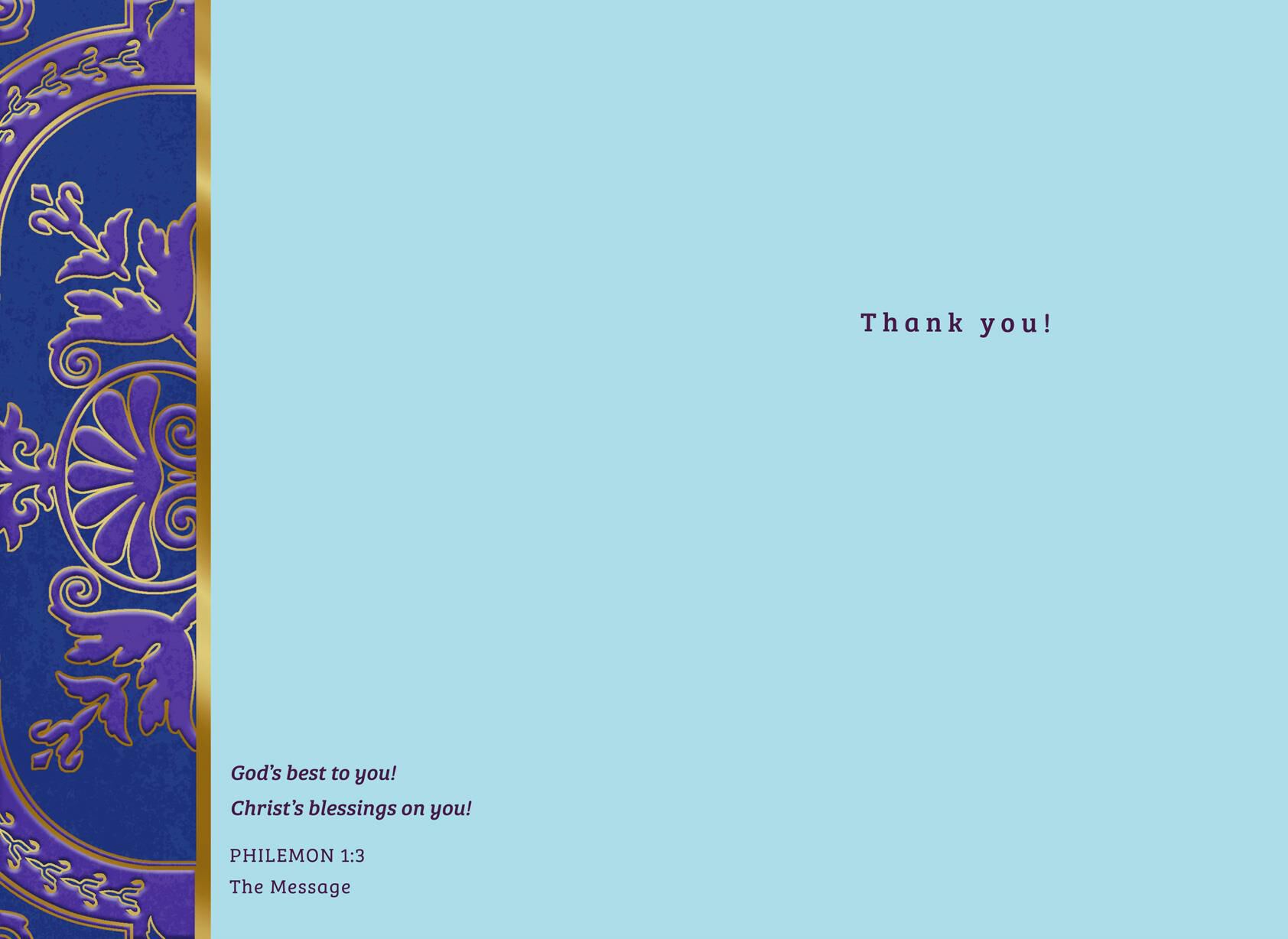 Blessings for You Religious Thank You Card