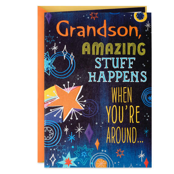 Love When You're Around Birthday Card for Grandson, , large image number 1