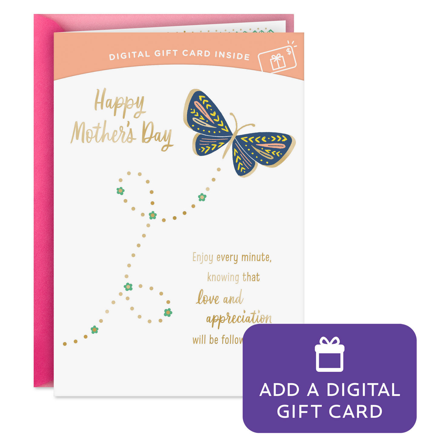 Enjoy Every Minute Gift Card Greeting Mother's Day Card