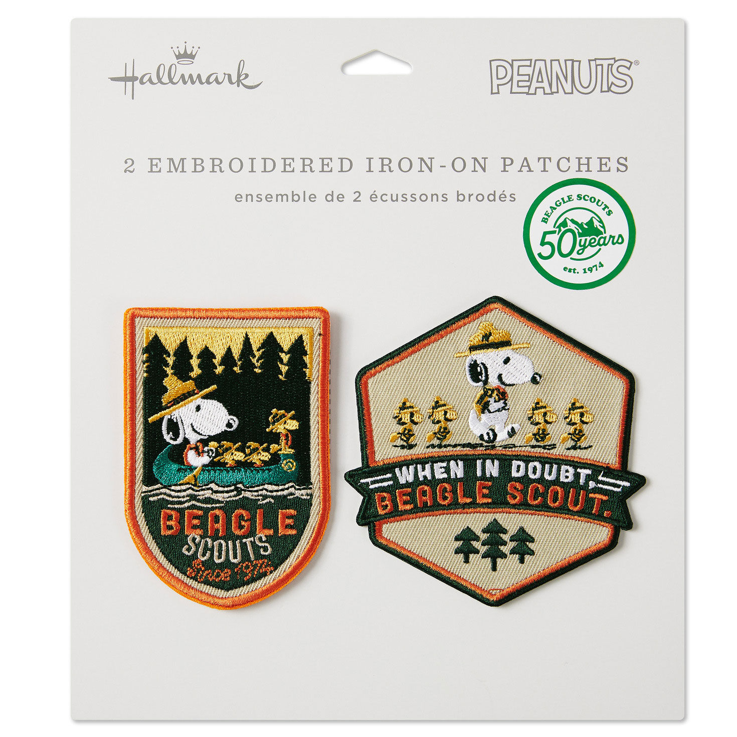 Hallmark Peanuts® Beagle Scouts Patches, Set of 2 for only