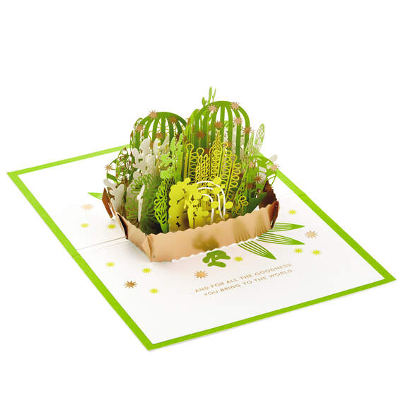 Grateful for You Succulent Garden 3D Pop Up Thank You Card, , large image number 5
