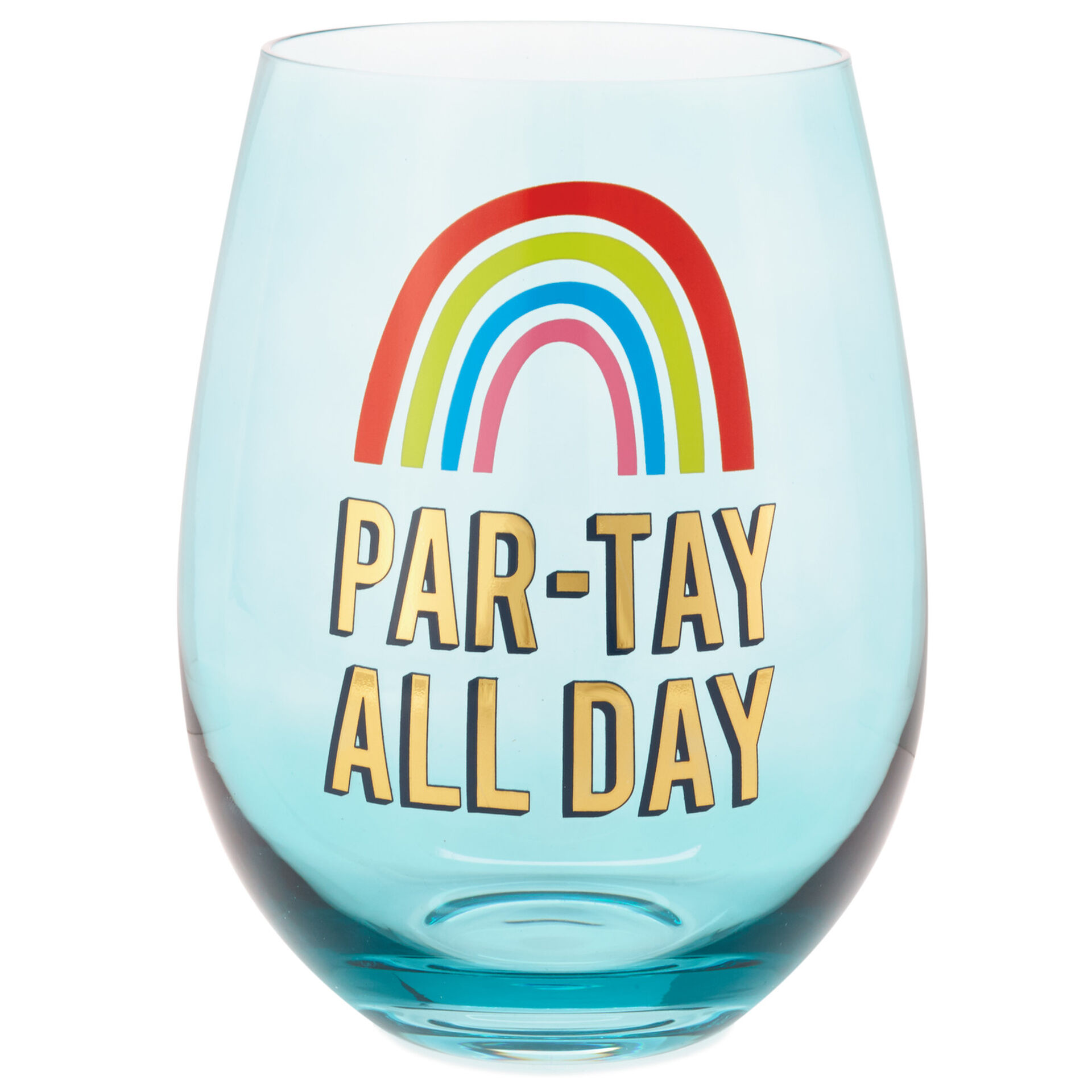Par Tay All Day Rainbow Giant Stemless Wine Glass 40 Oz Wine Glasses Hallmark
