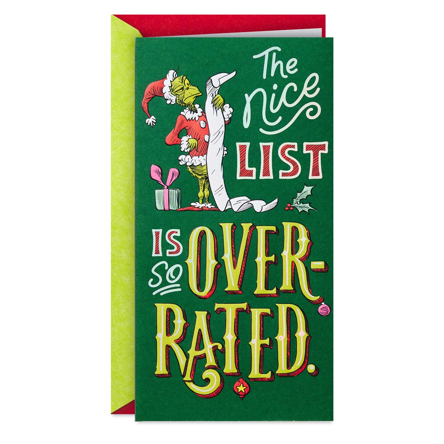 Dr. Seuss's How the Grinch Stole Christmas!™ Nice List is Overrated Money Holder Christmas Card