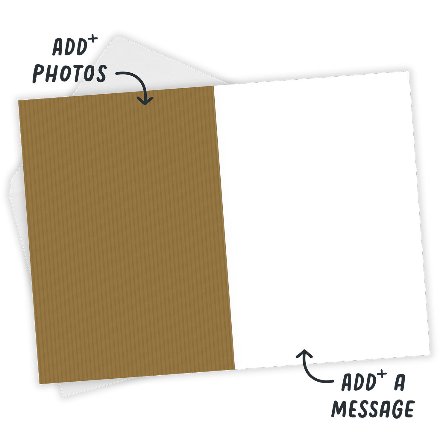 Photo Grid Personalized Father's Day Card Open Card with Envelope indicating personalization image number 4