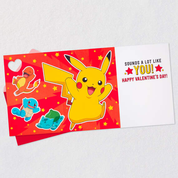 Pokémon Pikachu Valentine's Day Card With Stickers and Temporary Tattoos for Grandson, , large image number 3