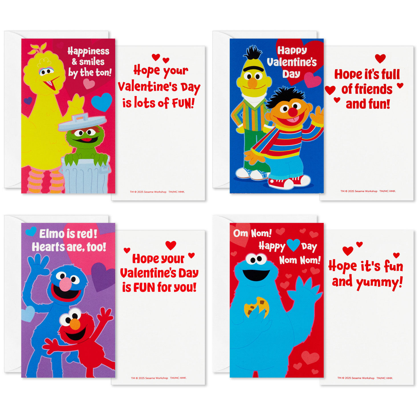 Sesame Street Smiles and Fun Kids Classroom Valentines Set With Cards ...