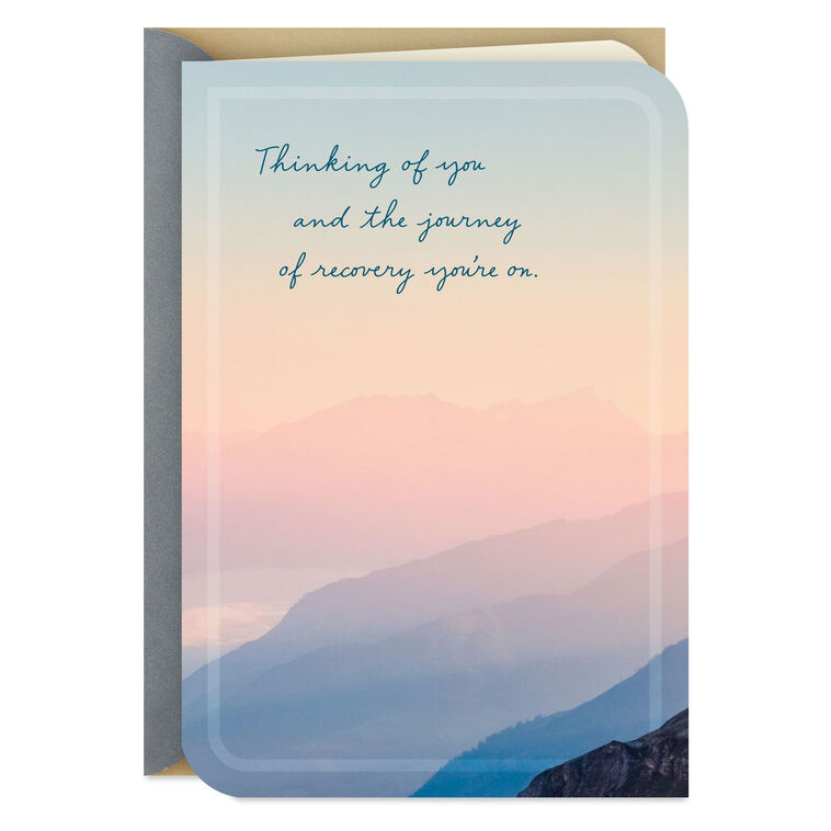 Sunset Scene Recovery Encouragement Card Card Front image number 1