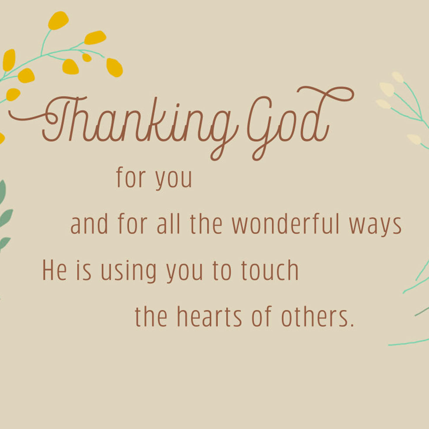 Wreath and Birds Clergy Appreciation Card Sentiment image number 2