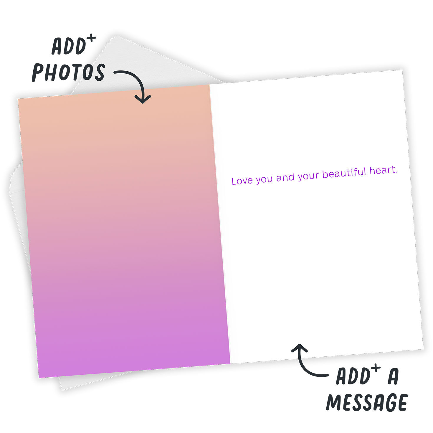 Pastel Hearts Custom Valentine's Day Card, , large image number 3