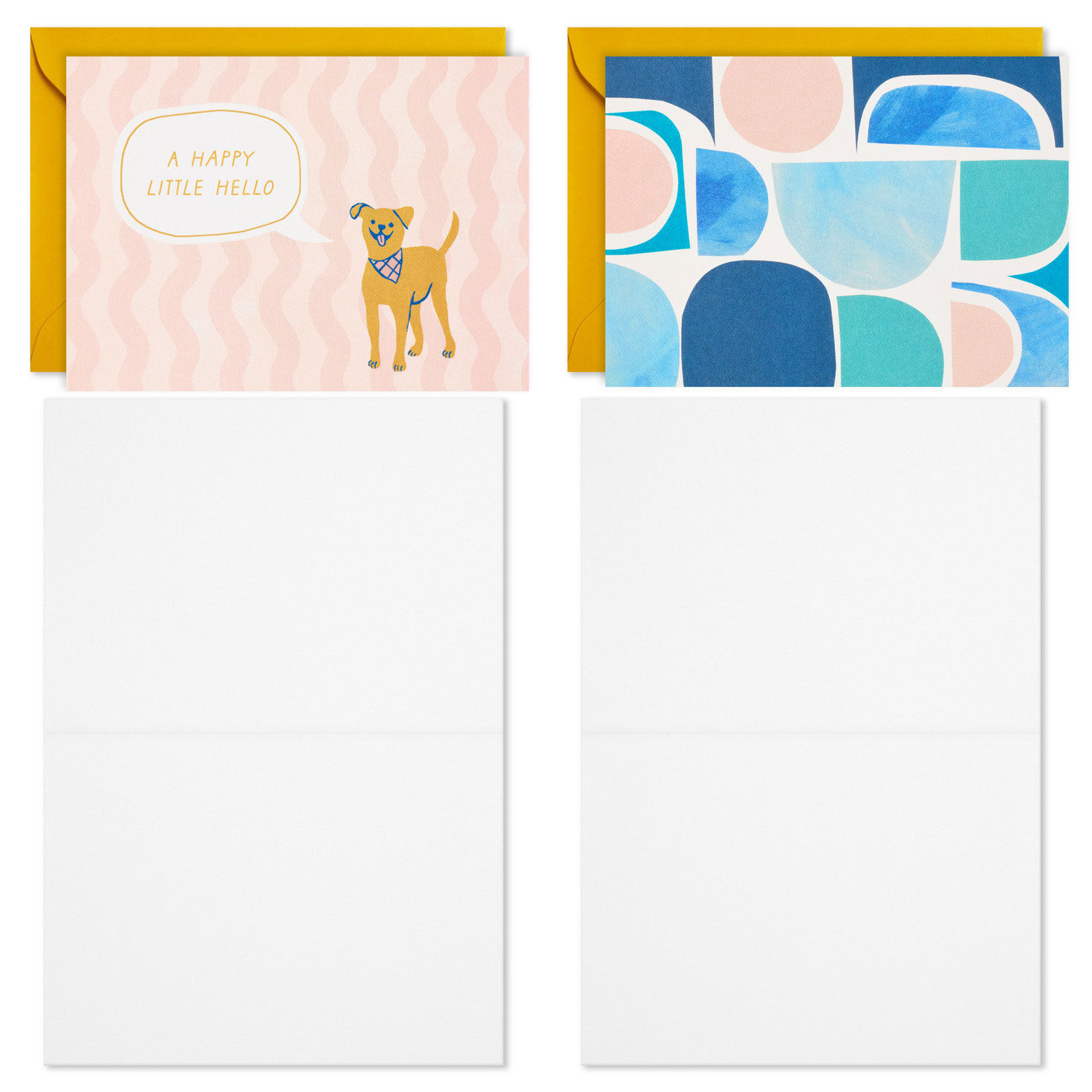 Dogs and Geometrics Blank Note Cards Assortment Card Fronts with Envelope and inside image number 3