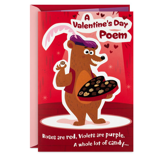 Burping Bear Funny Musical Valentine's Day Card, 