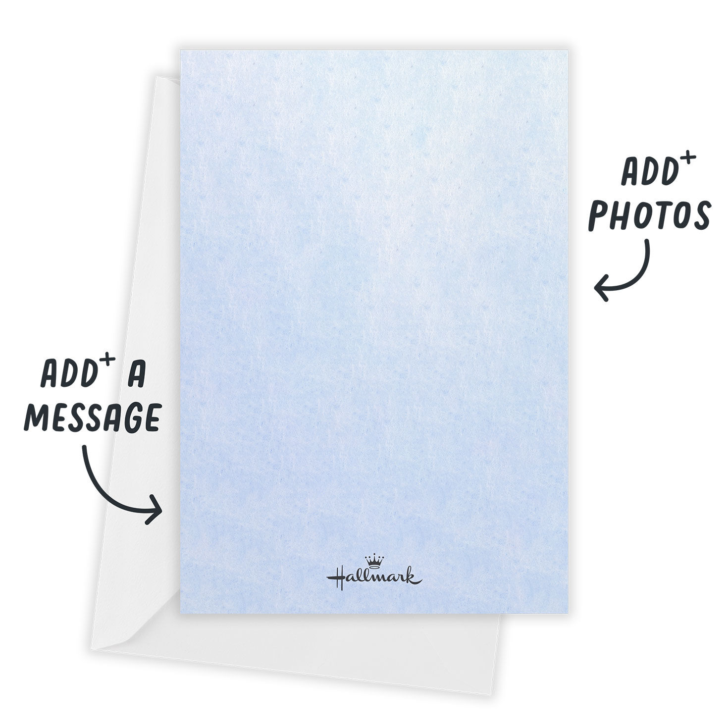 Blue Line Border Personalized Wedding Thank You Card Card Back with envelope  indicating personalization image number 3