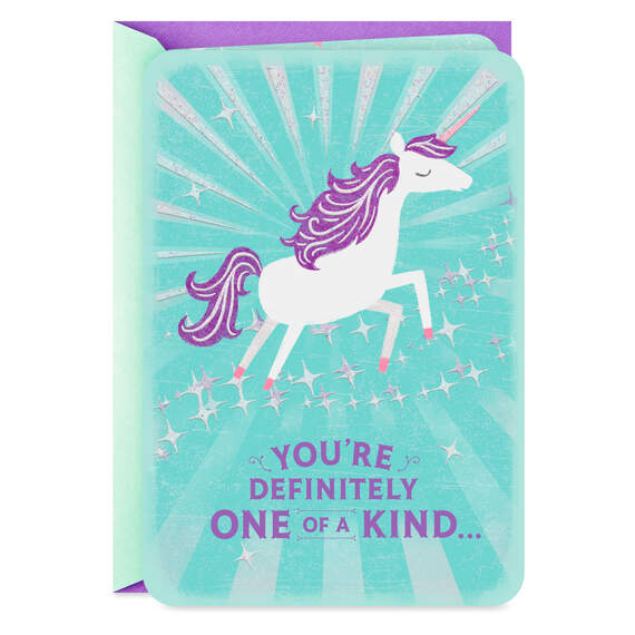 You're One of a Wonderful Kind Unicorn Card