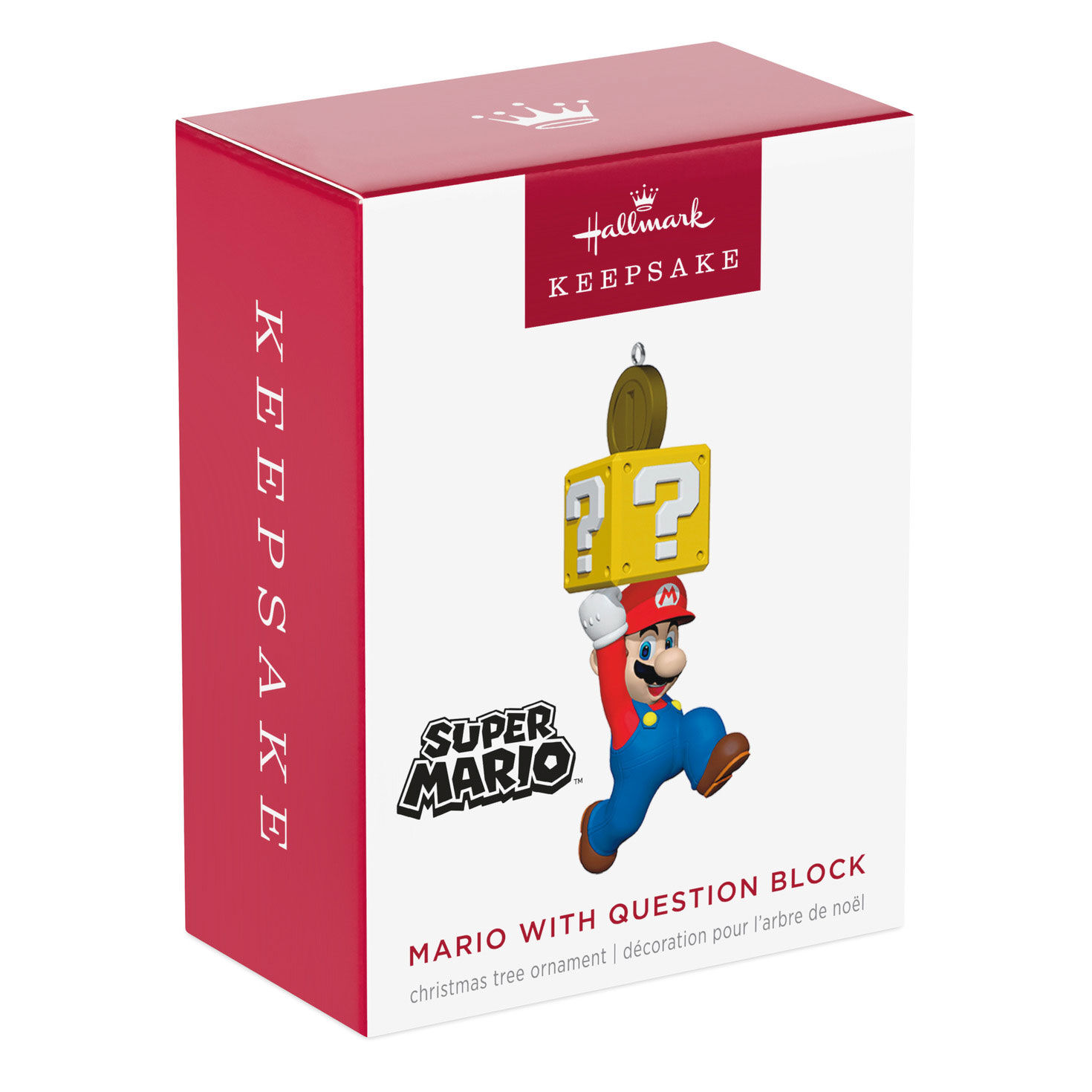 Super Mario With Question Block Keepsake Ornament package front image number 7