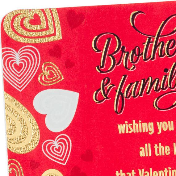 Love and Happiness Valentine's Day Card for Brother and Family, , large image number 4